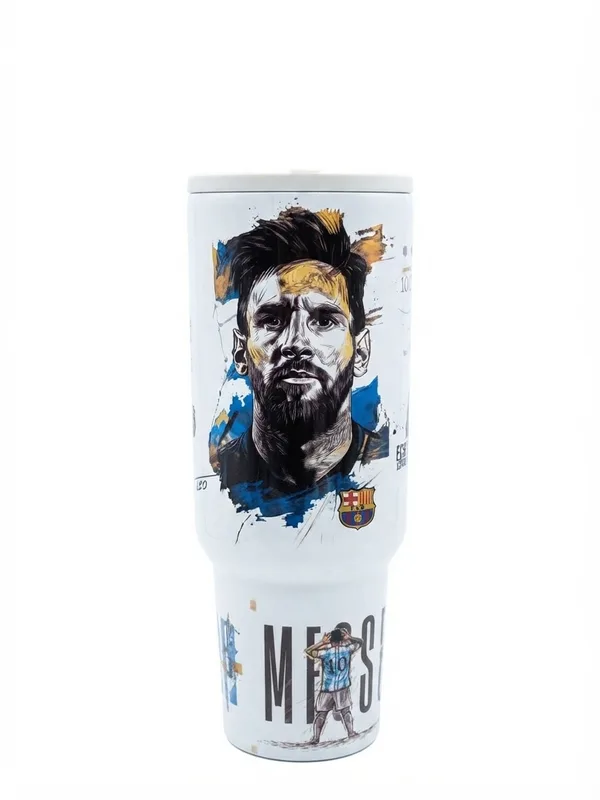 Termo Messi Retrato Barcelona 1.2L con Asa foto 1